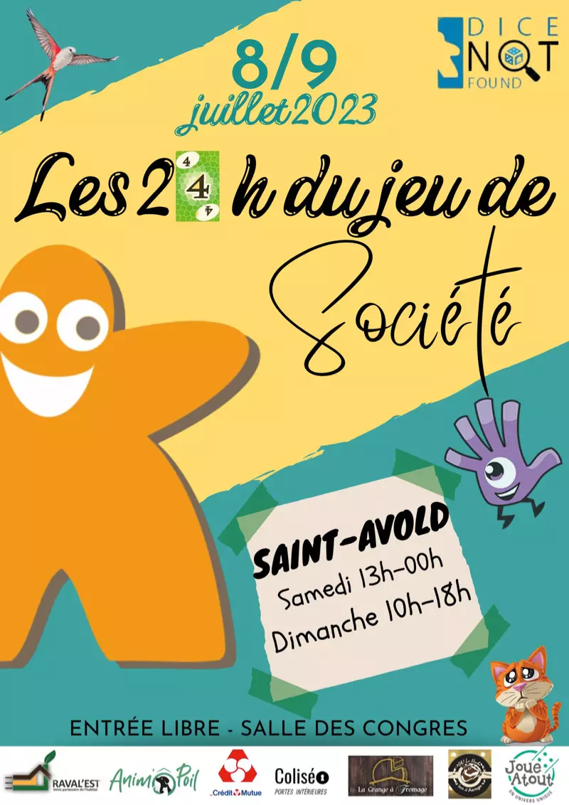 Affiche officielle Les 24H du jeu de société 2023