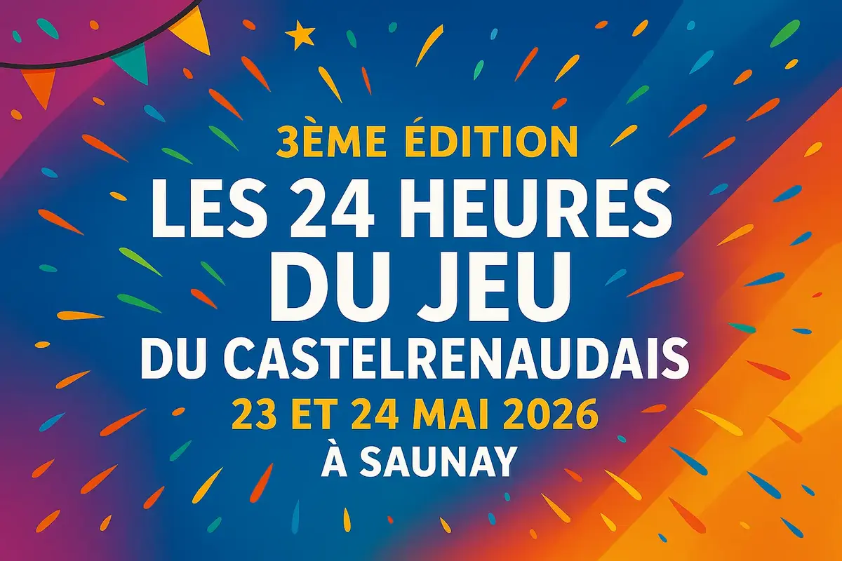 Affiche officielle Les 24h du jeux du Castelrenaudais 2026