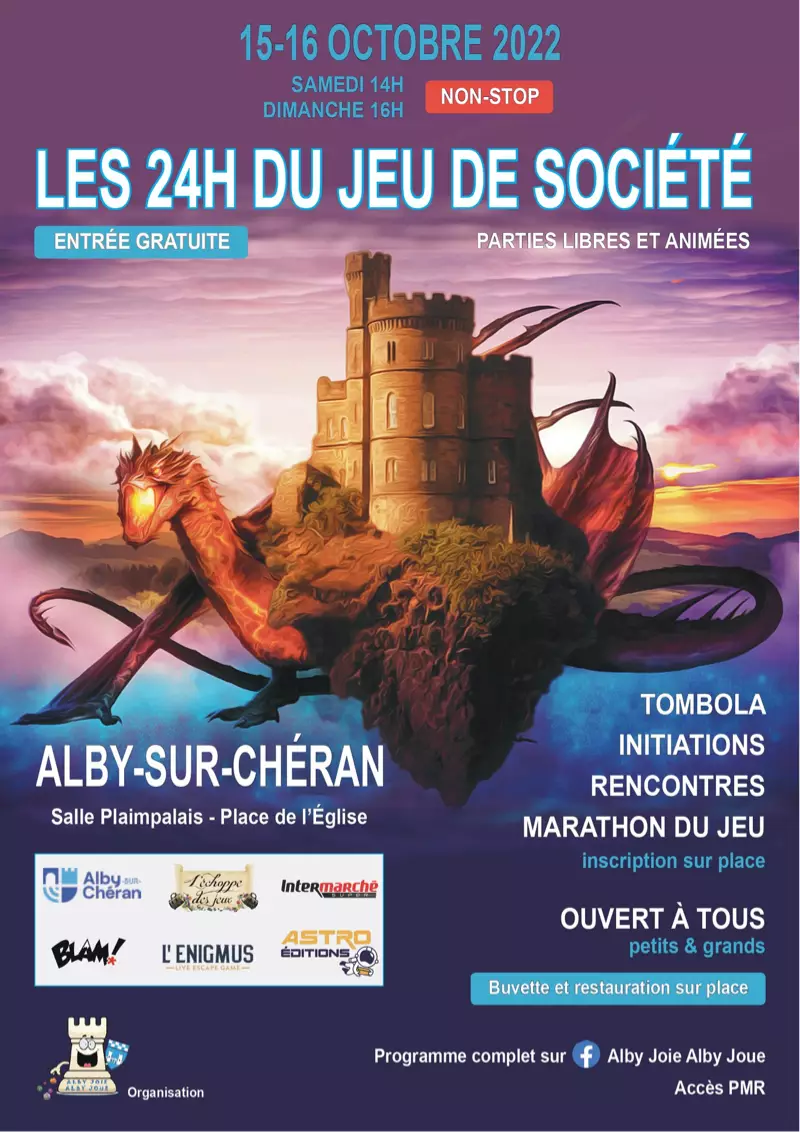 Affiche officielle Les 28h du jeu de société 2022