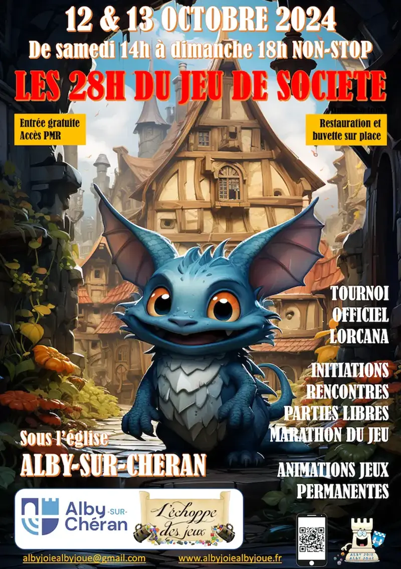 Affiche officielle Les 28h du jeu de société 2024