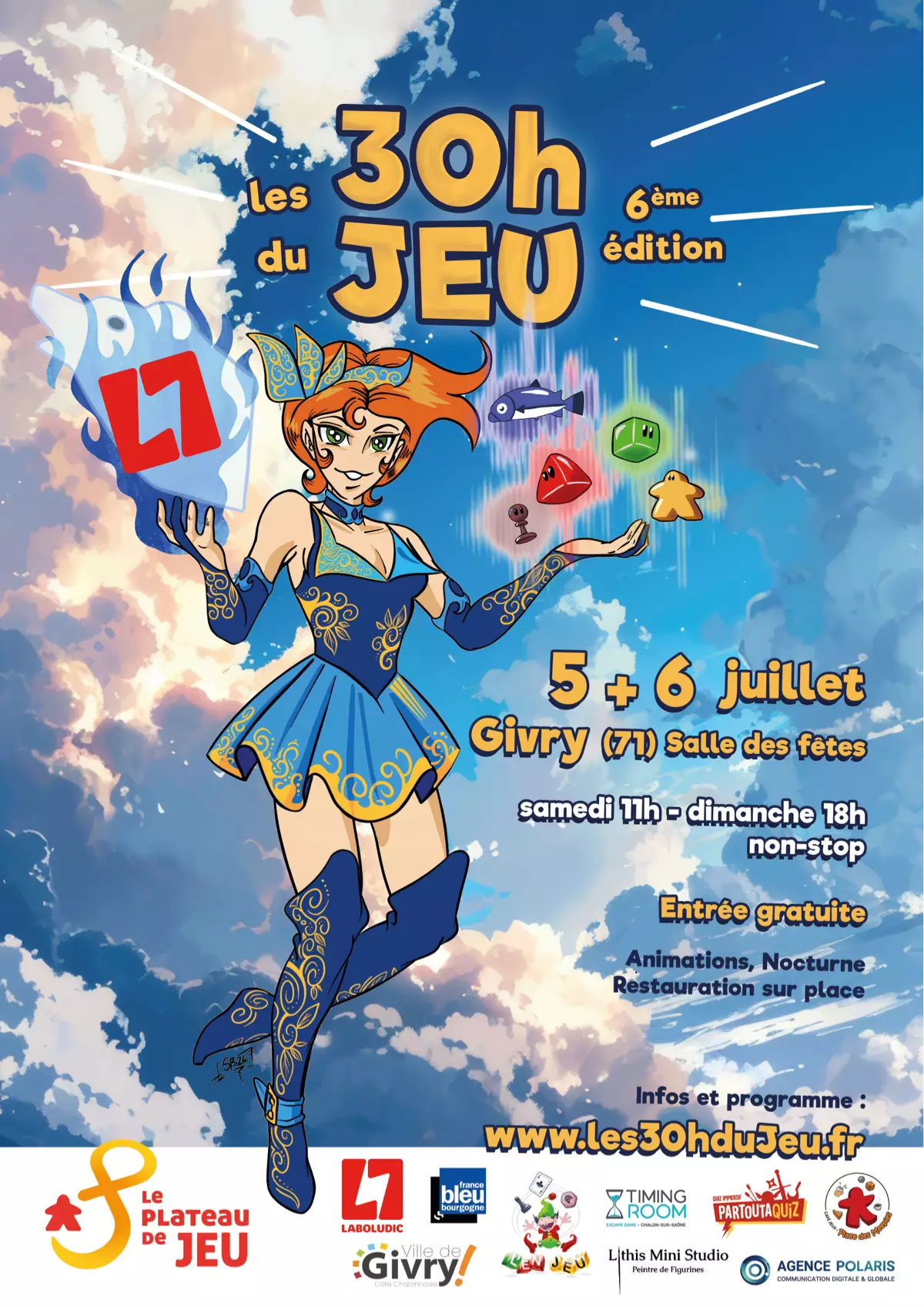 Affiche officielle Les 30 h du Jeu 2025