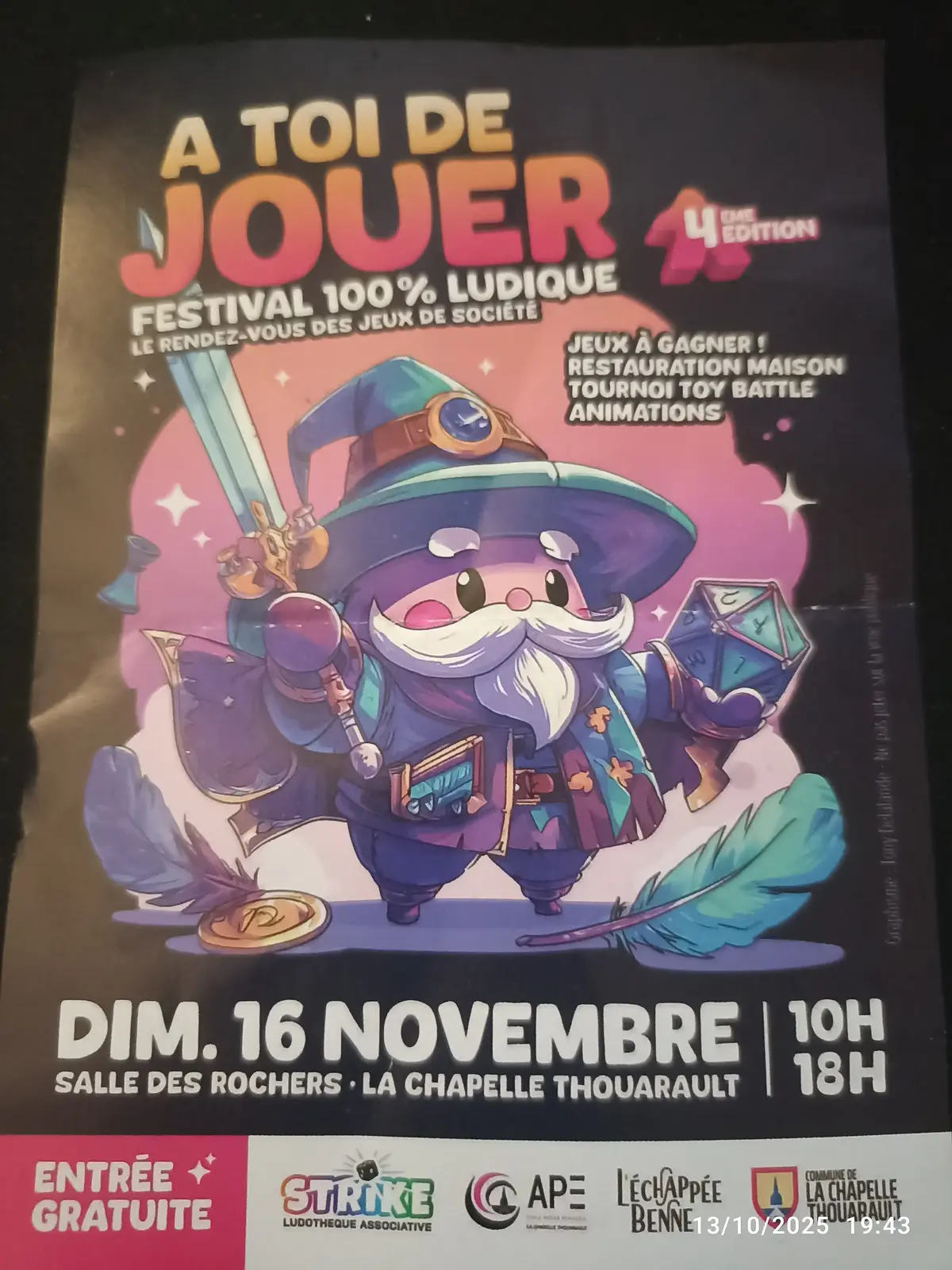 Affiche officielle À toi de jouer 2025