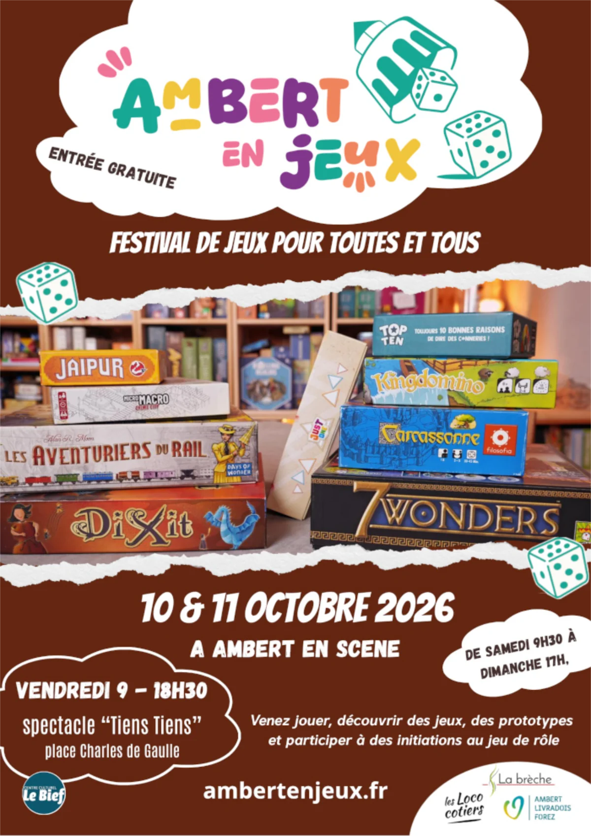 Affiche officielle Ambert en jeux 2026