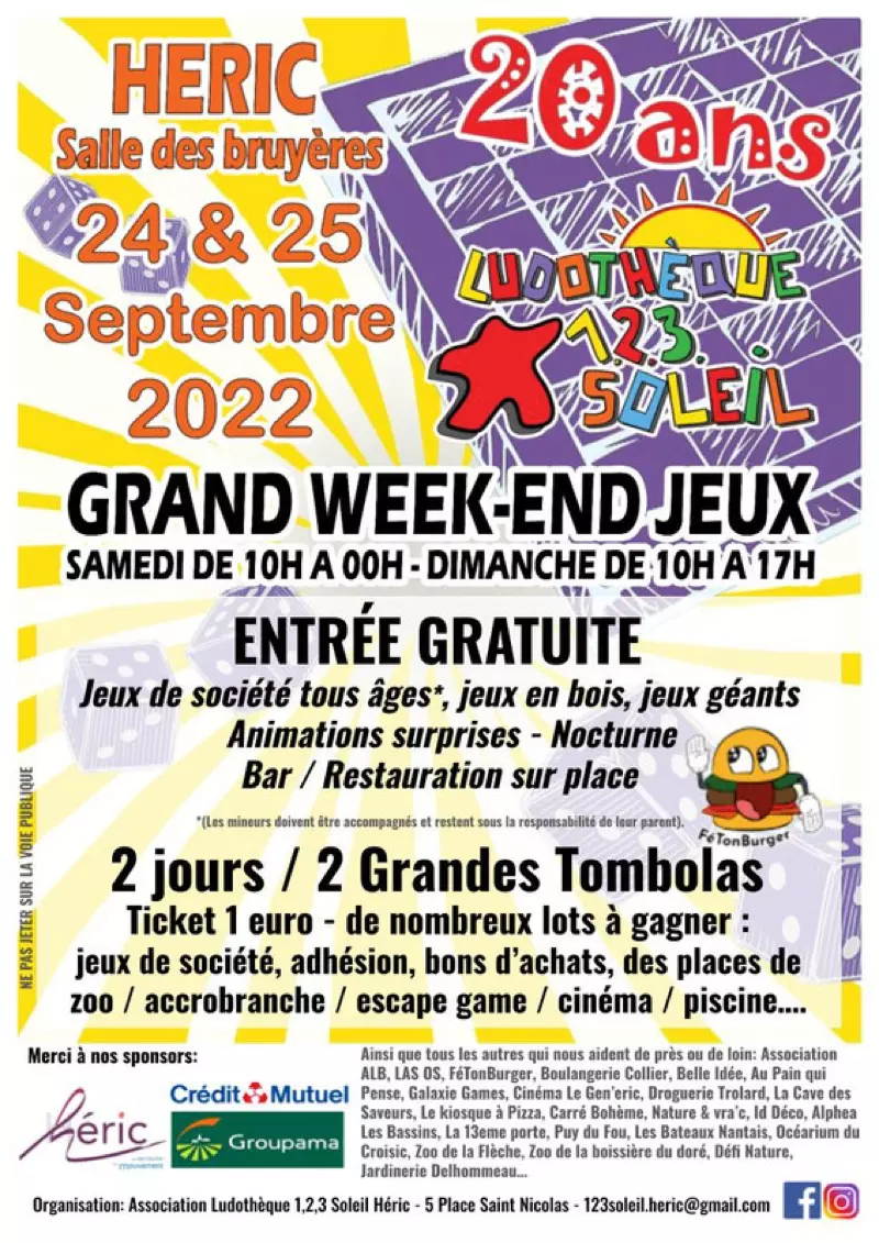 Official poster Weekend Jeux Anniversaire 2022