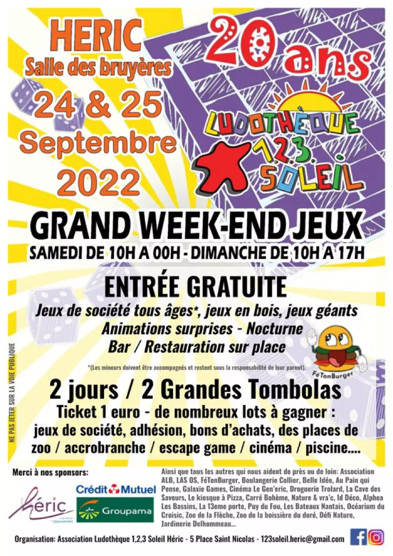 Affiche officielle Weekend Jeux Anniversaire 2022