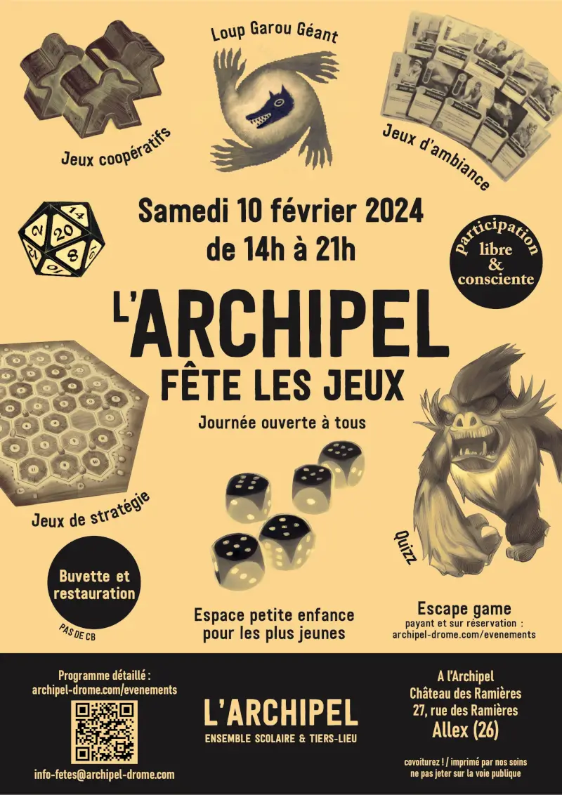 Official poster L’Archipel Fête les Jeux 2024