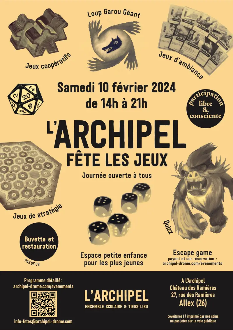 Affiche officielle L’Archipel Fête les Jeux 2024