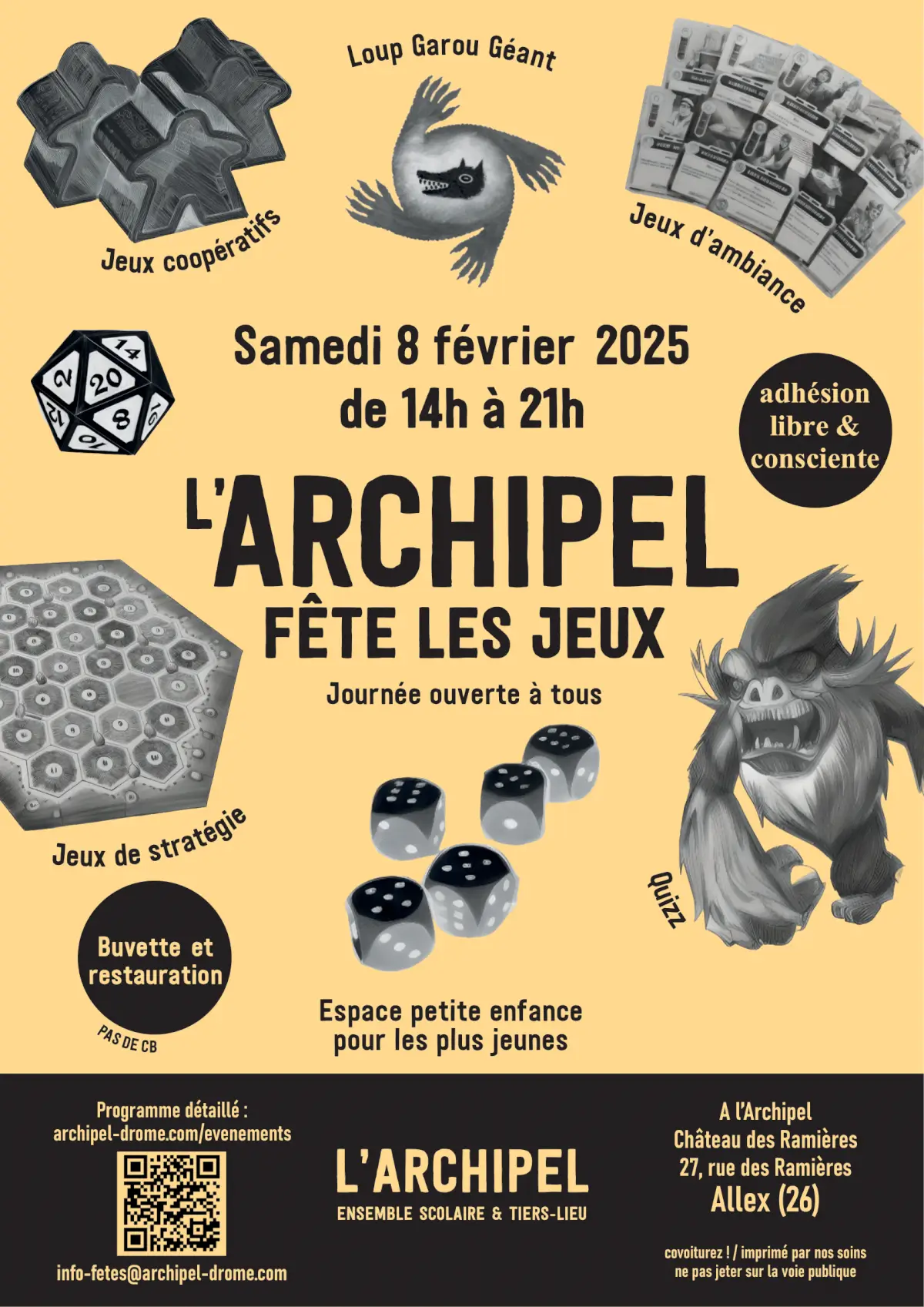 Official poster L’Archipel Fête les Jeux 2025