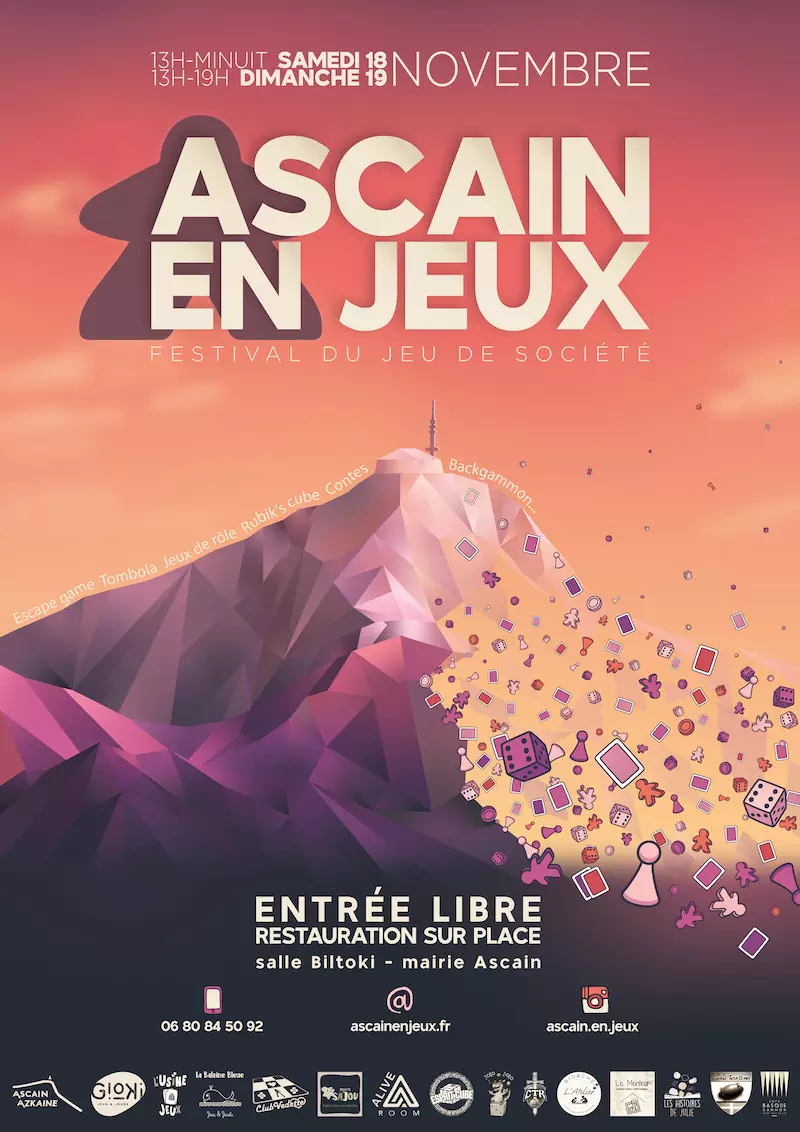 Affiche officielle Ascain en jeux 2023