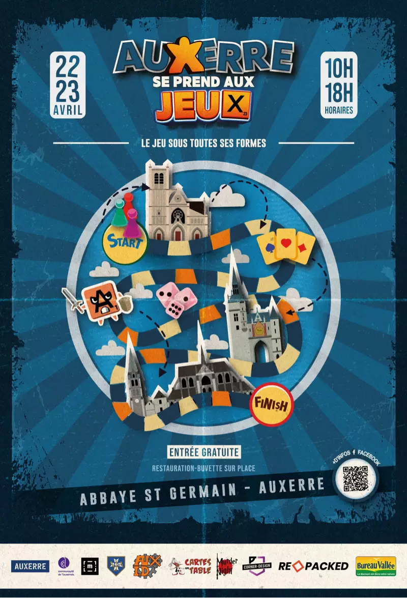 Affiche officielle Auxerre Se Prend Aux Jeux 2023