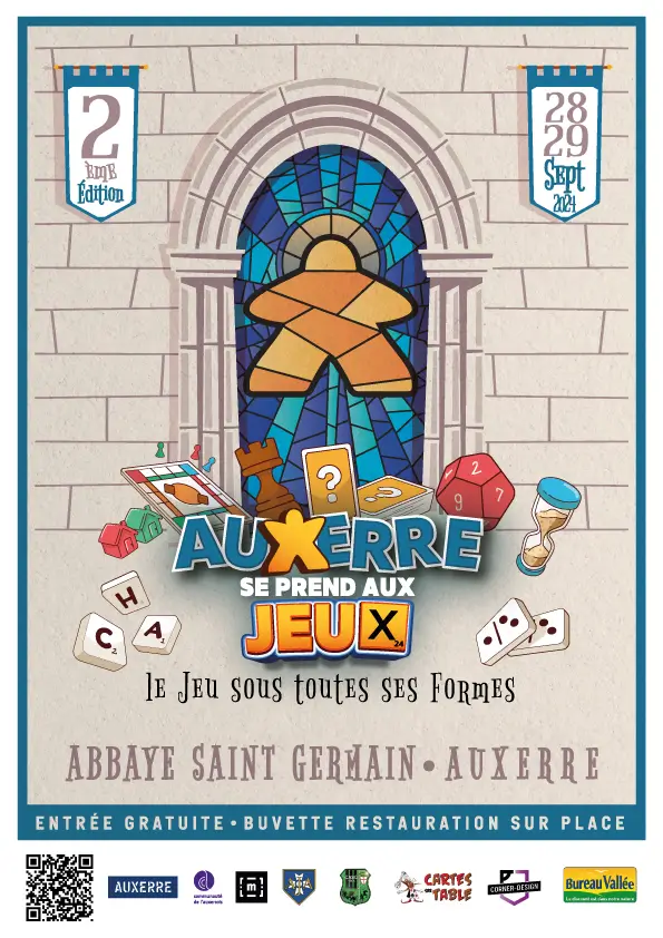 Affiche officielle Auxerre Se Prend Aux Jeux 2024