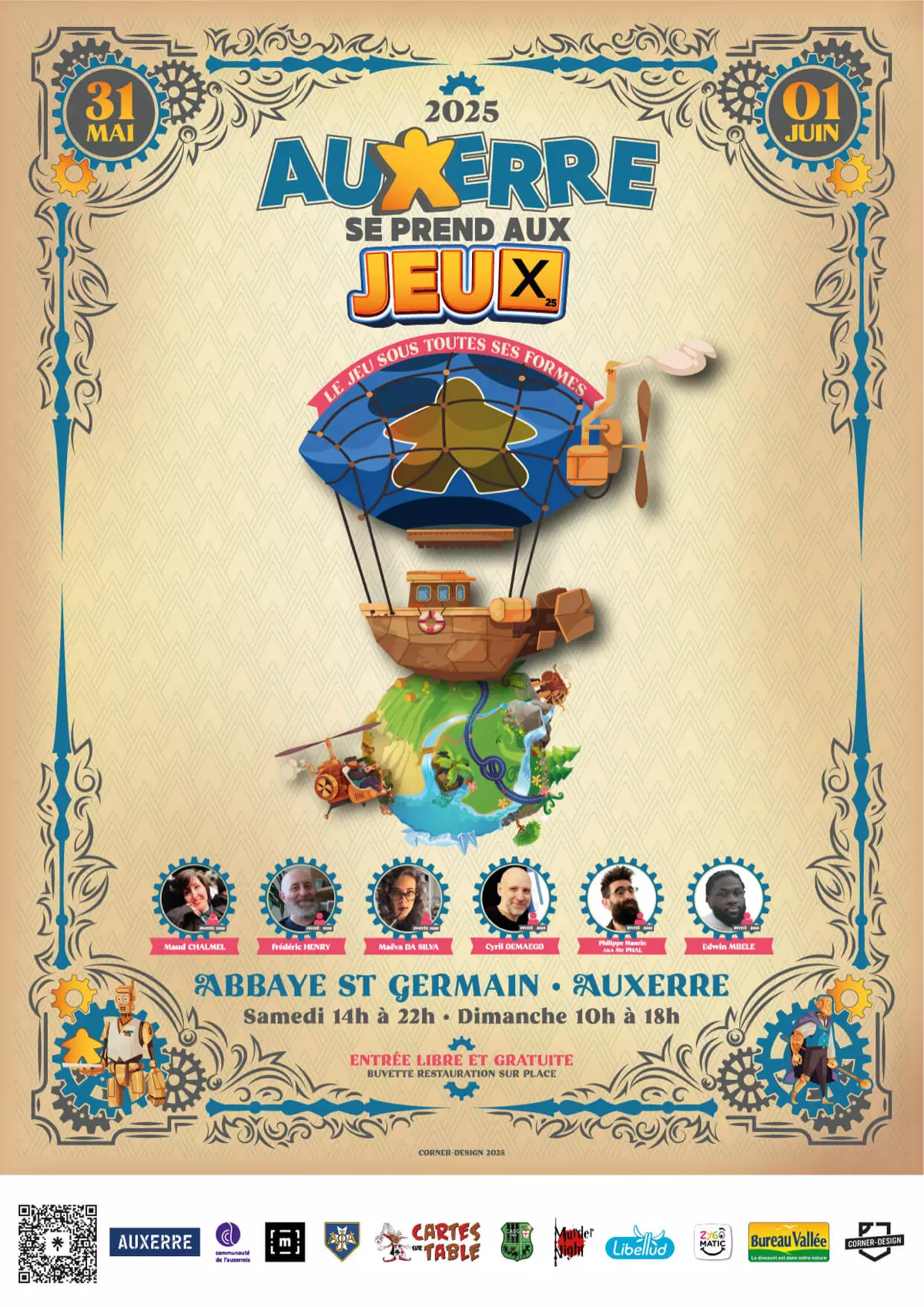 Affiche officielle Auxerre Se Prend Aux Jeux 2025