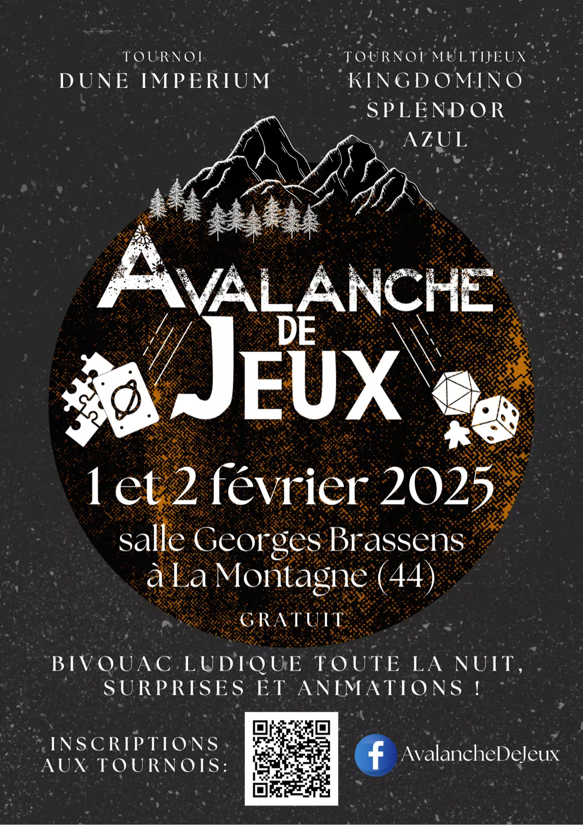 Affiche officielle Avalanche de Jeux 2025