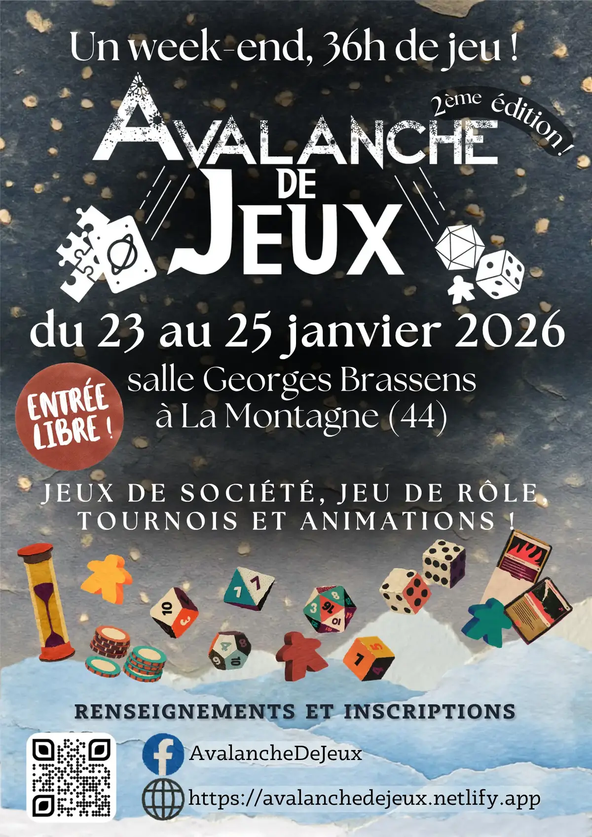 Affiche officielle Avalanche de Jeux 2026