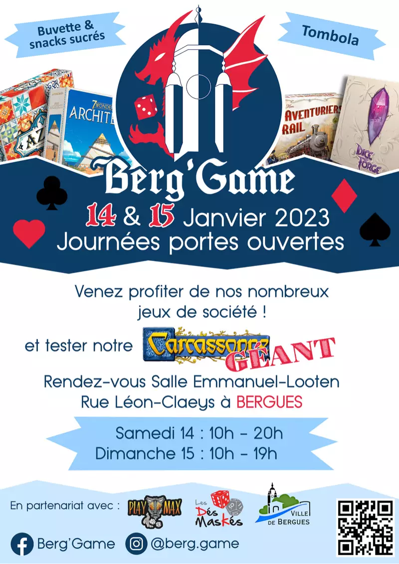 Affiche officielle Berg'Game portes ouvertes 2023