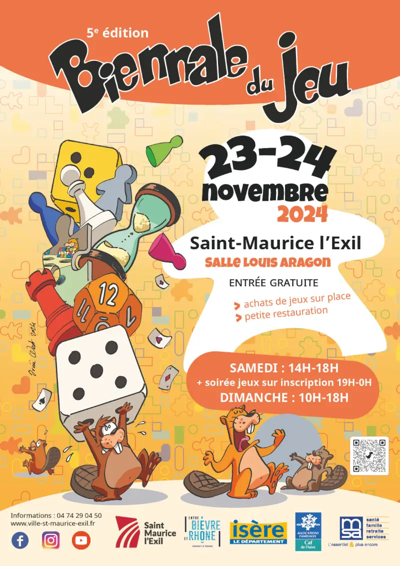 Affiche officielle Biennale du jeu 2024
