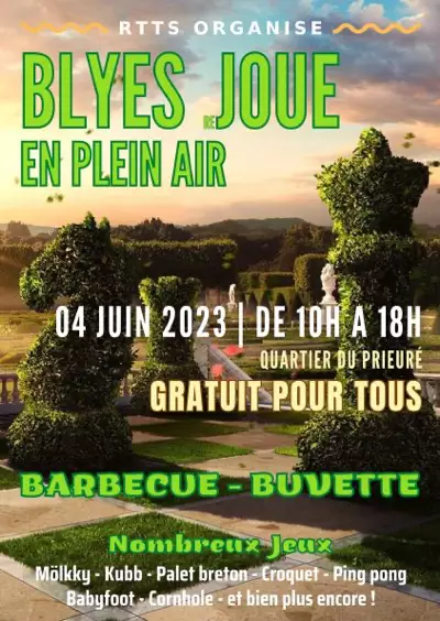 Official poster Blyes joue en plein air 2023