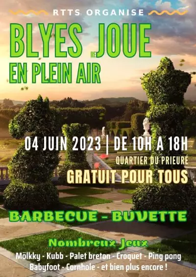 Affiche officielle Blyes joue en plein air 2023