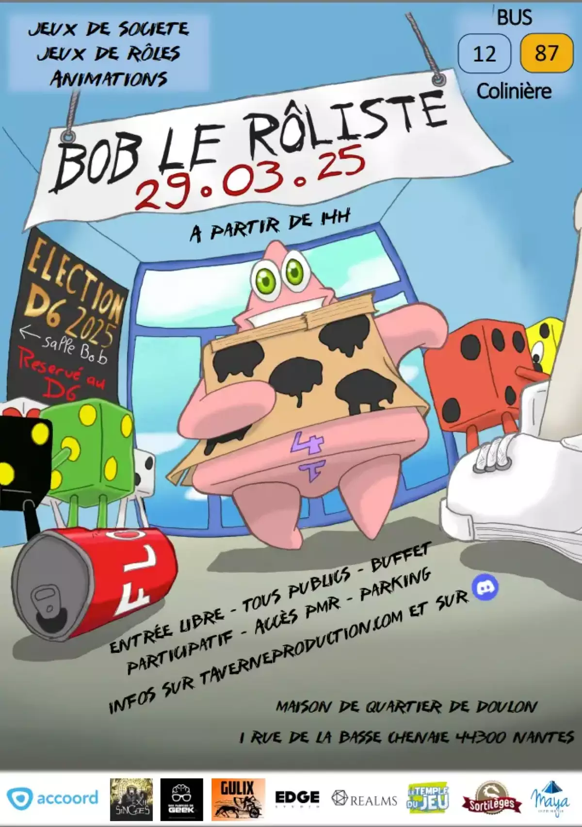 Affiche officielle Colloque Bob le Rôliste 2025