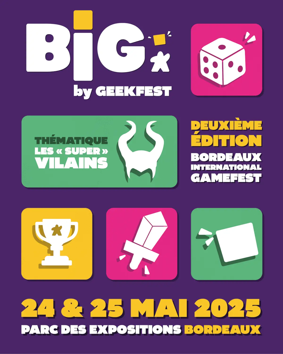 Affiche officielle Bordeaux International Gamefest - BIG 2025