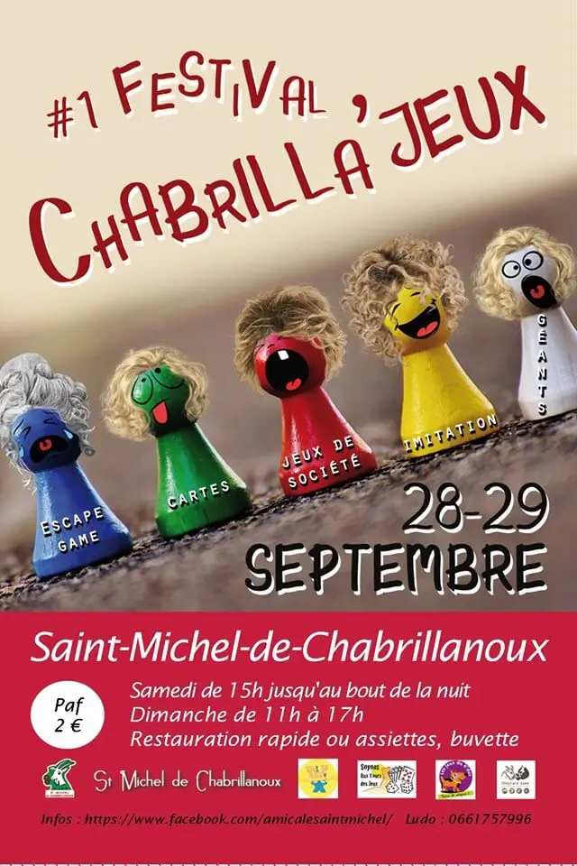 Affiche officielle Festival Chabrilla'Jeux 2020