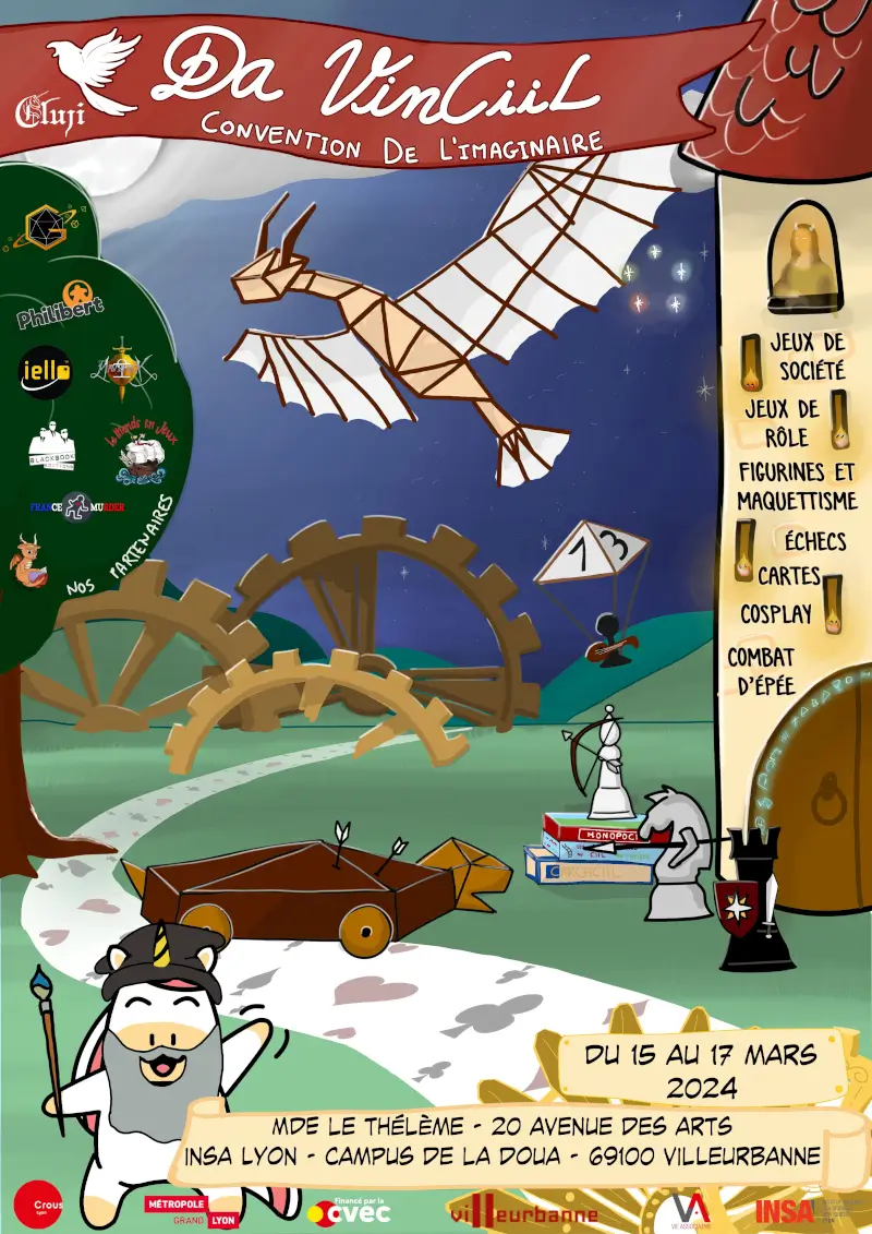 Affiche officielle Convention de l’Imaginaire de l’INSA Lyon 2024