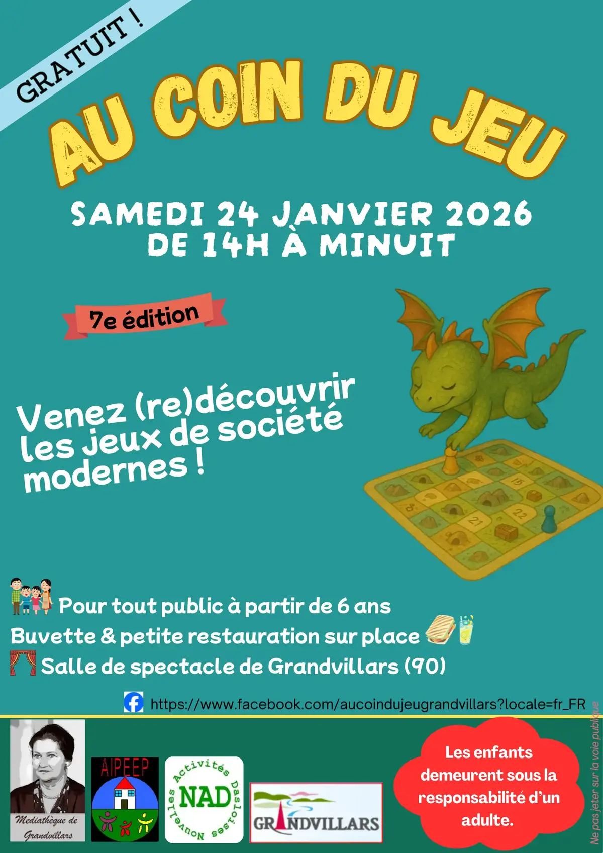 Official poster Au coin du jeu 2026