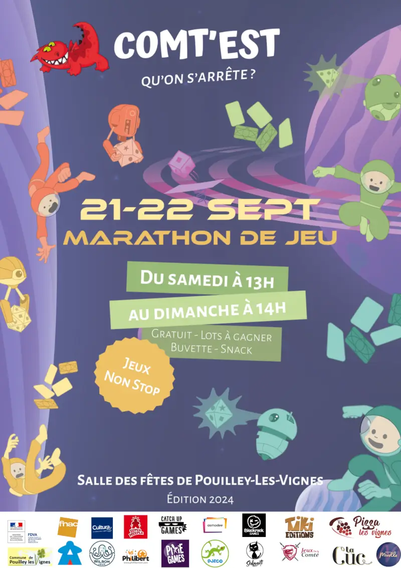 Affiche officielle Comt'Est qu'on s'arrête ? 2024