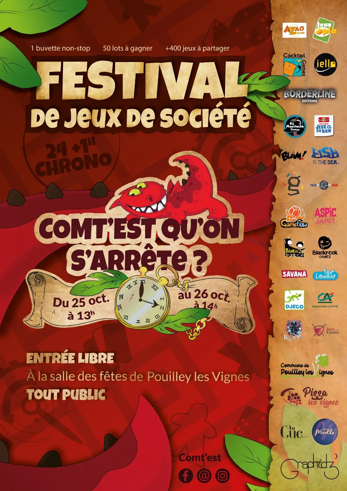Affiche officielle Comt'Est qu'on s'arrête ? 2025