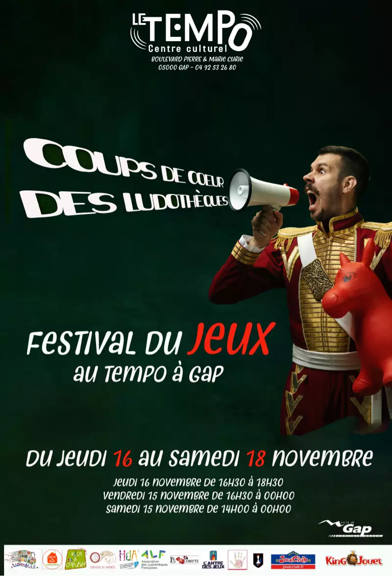 Affiche officielle Coups de cœur des ludothèques des Alpes du Sud 2023