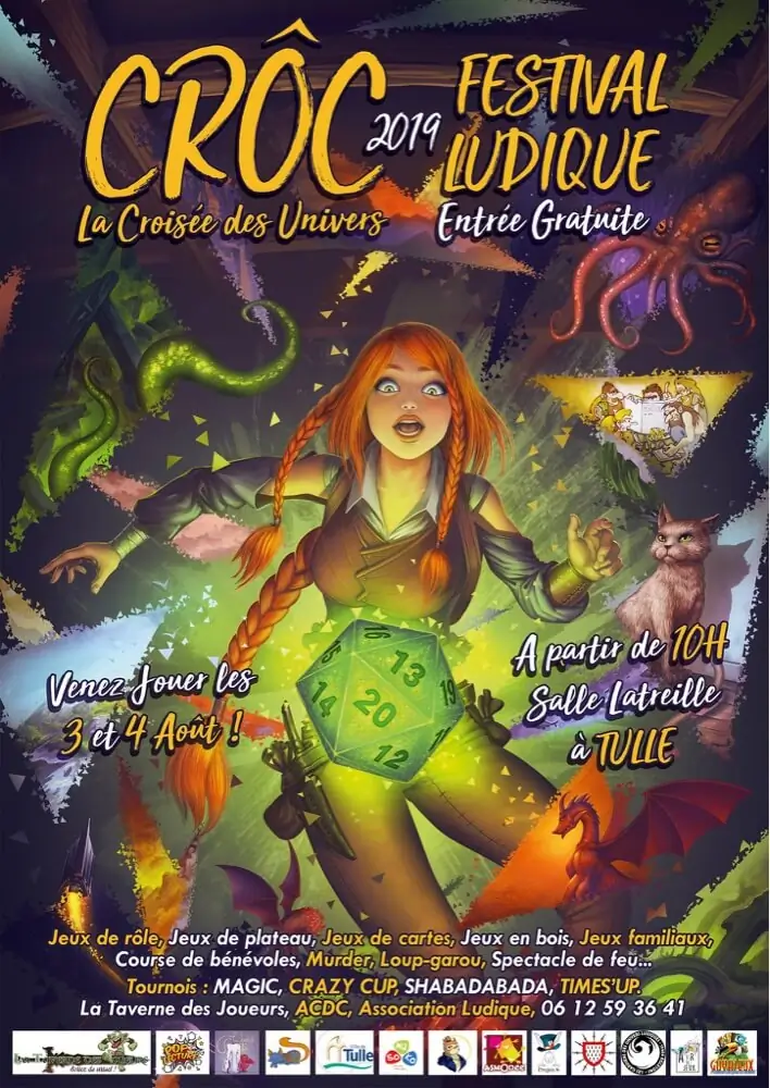 Official poster CRÃ´C - Festival Ludique en CorrÃ¨ze 2019