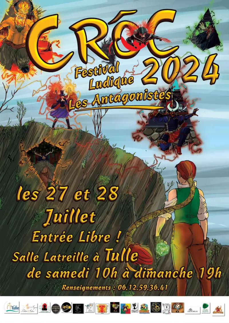 Affiche officielle CRôC - Festival Ludique en Corrèze 2024