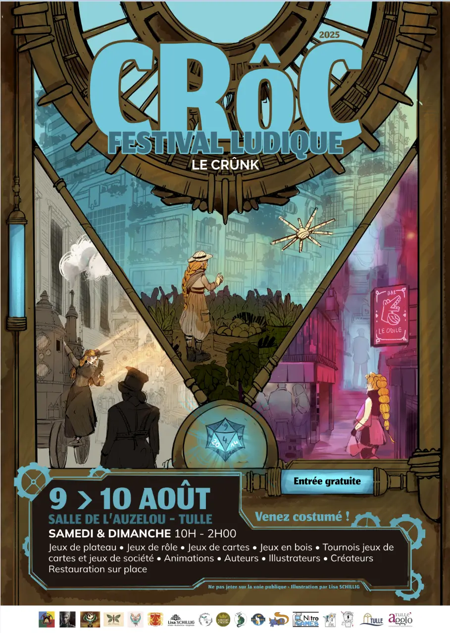 Affiche officielle CRôC - Festival Ludique en Corrèze 2025