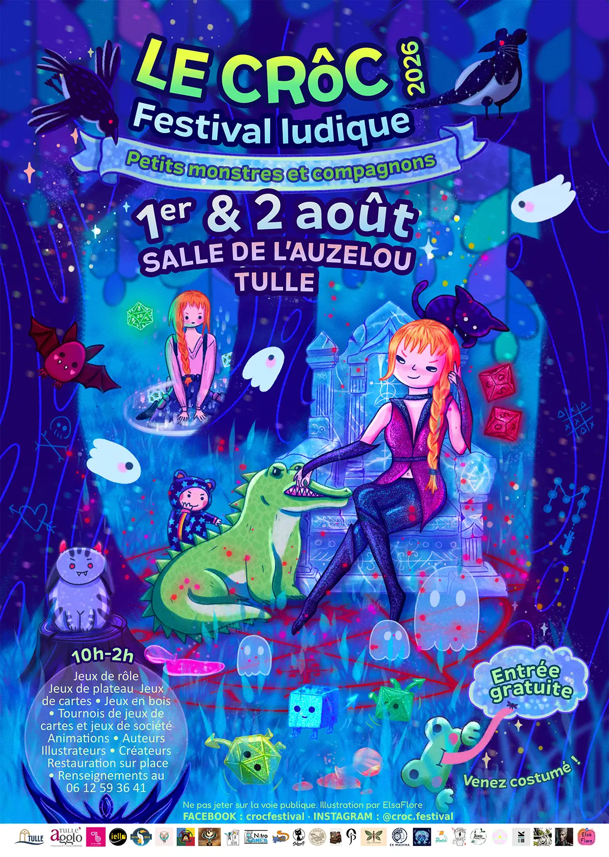 Affiche officielle CRôC - Festival Ludique en Corrèze 2026