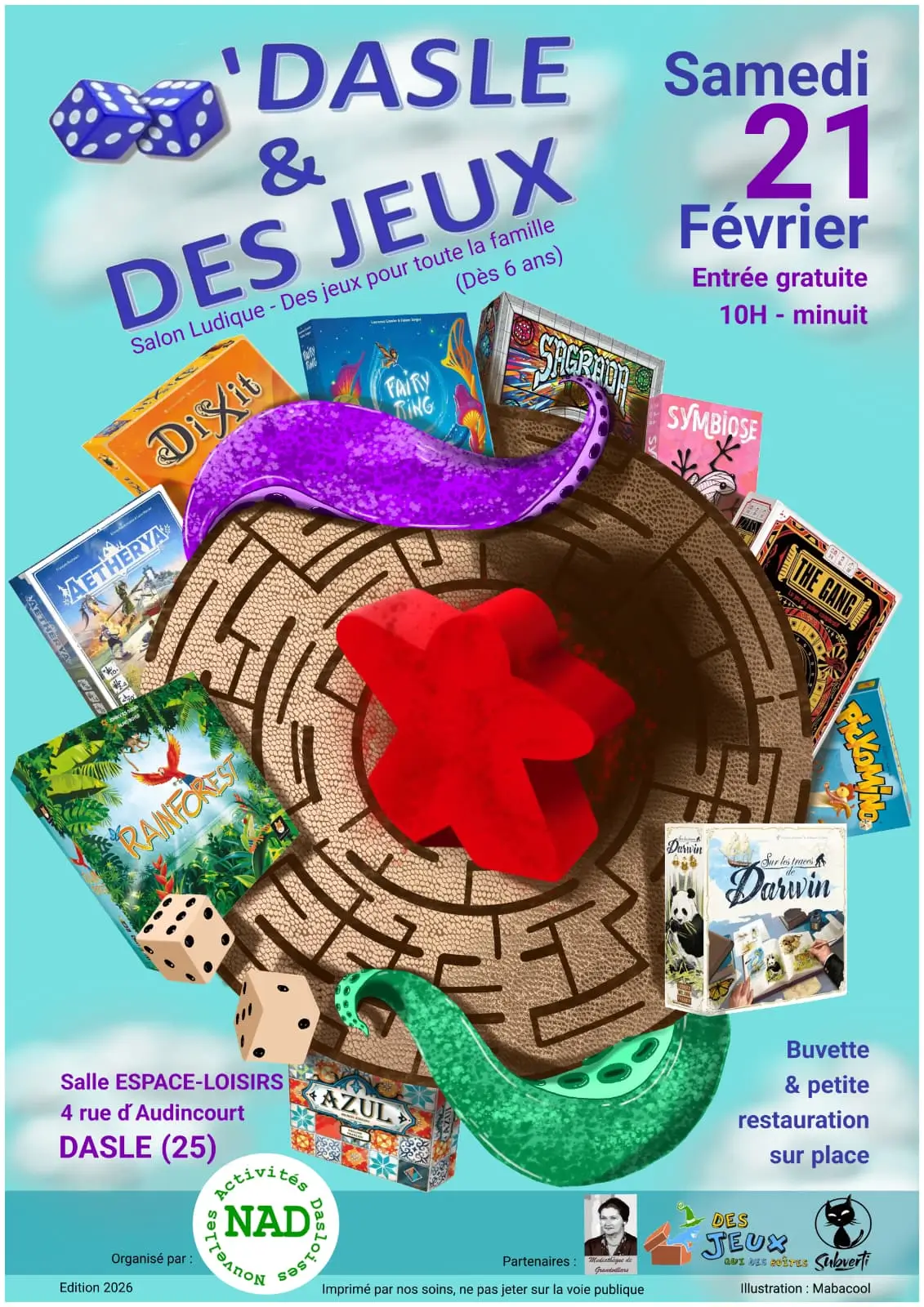 Affiche officielle Dés'Dasle & des Jeux 2026