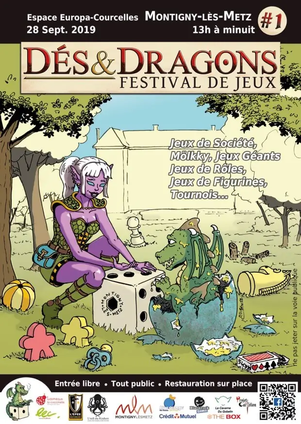 Official poster Festival Dés & Dragons 2019