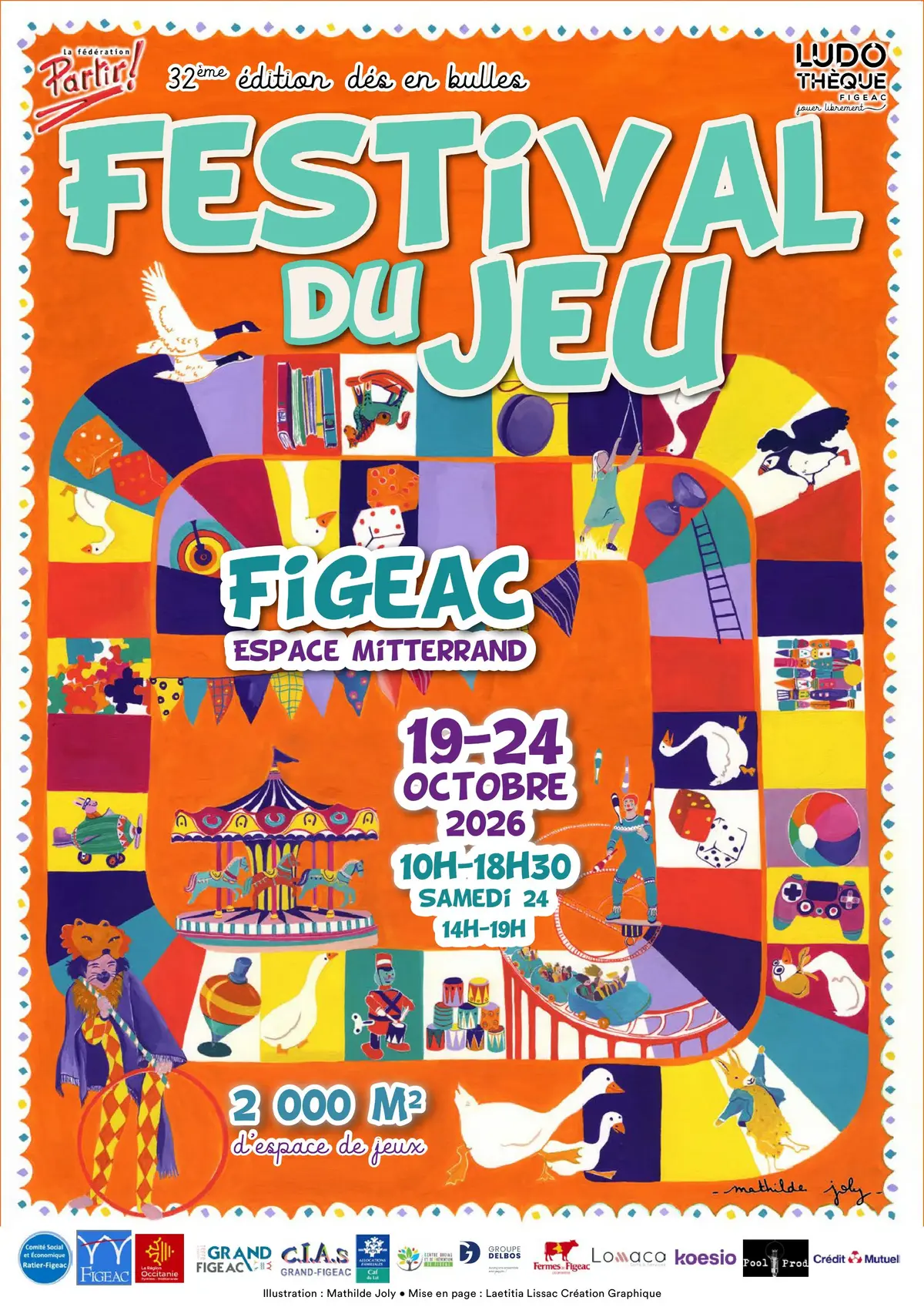 Affiche officielle Festival du Jeu de Figeac 2026