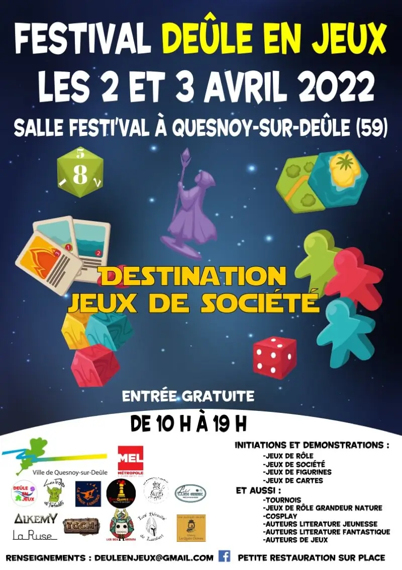 Affiche officielle Deûle en jeux 2022