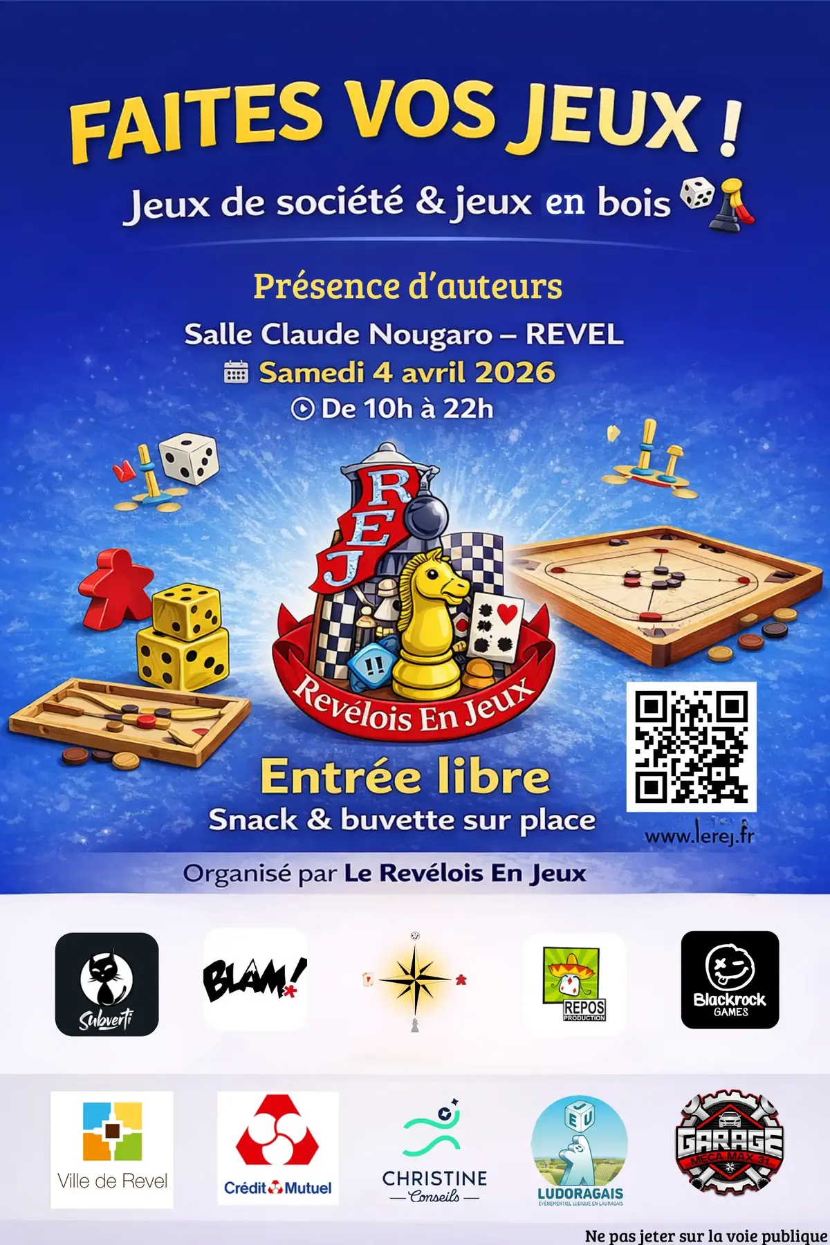 Affiche officielle Faites vos jeux 2026