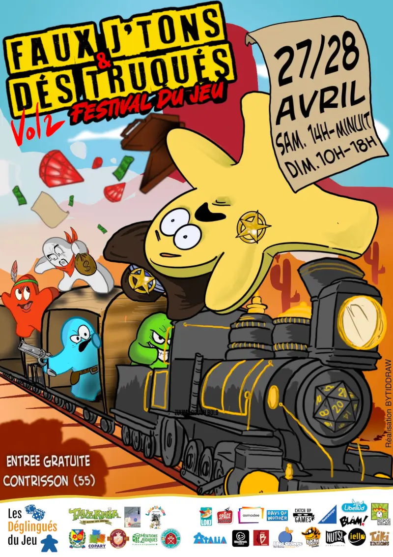 Affiche officielle Faux j'tons et Dés Truqués 2024