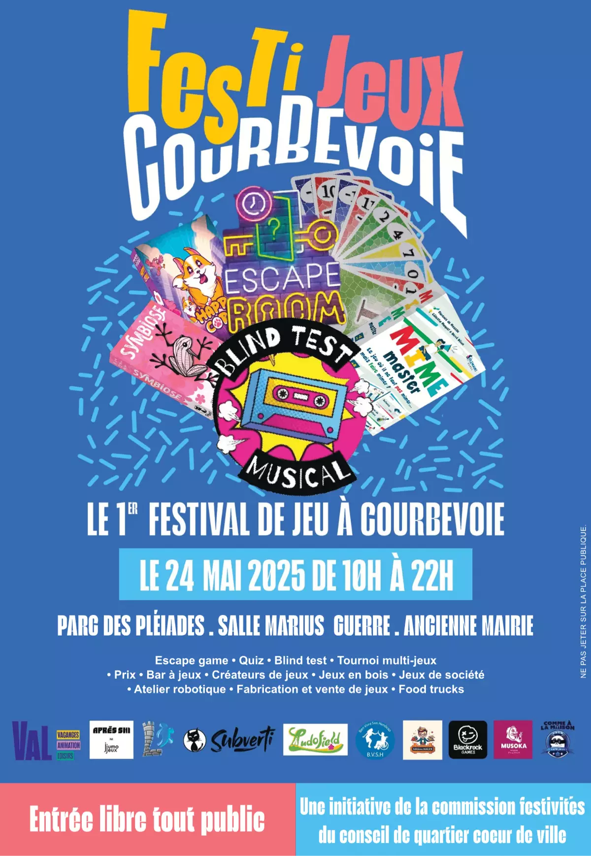 Affiche officielle Festijeux Courbevoie 2025