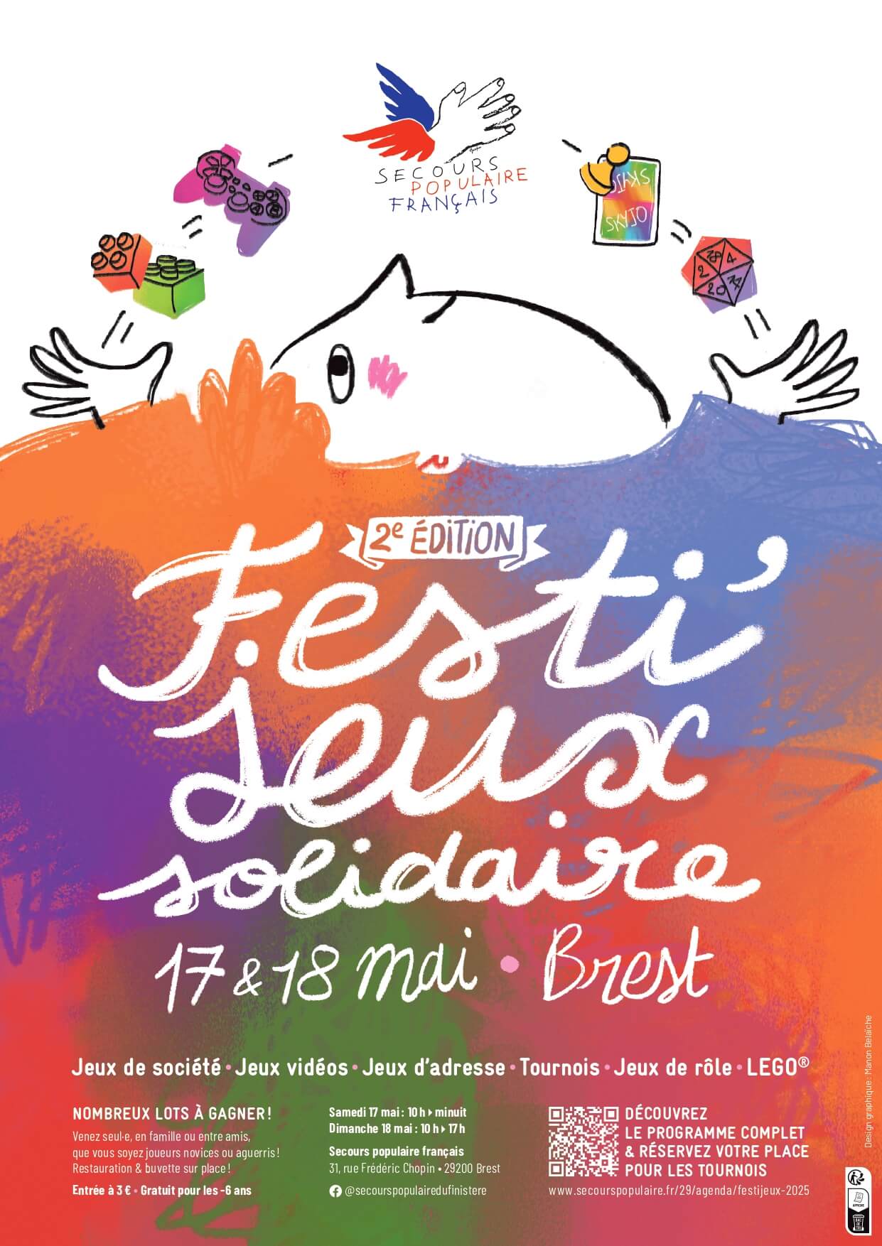 Affiche officielle Festi'jeux solidaire 2025