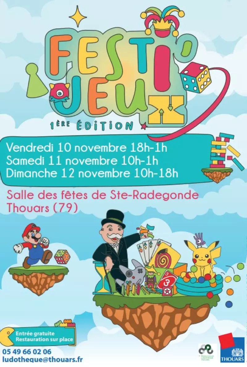 Affiche officielle Festi'jeux Thouars 2023