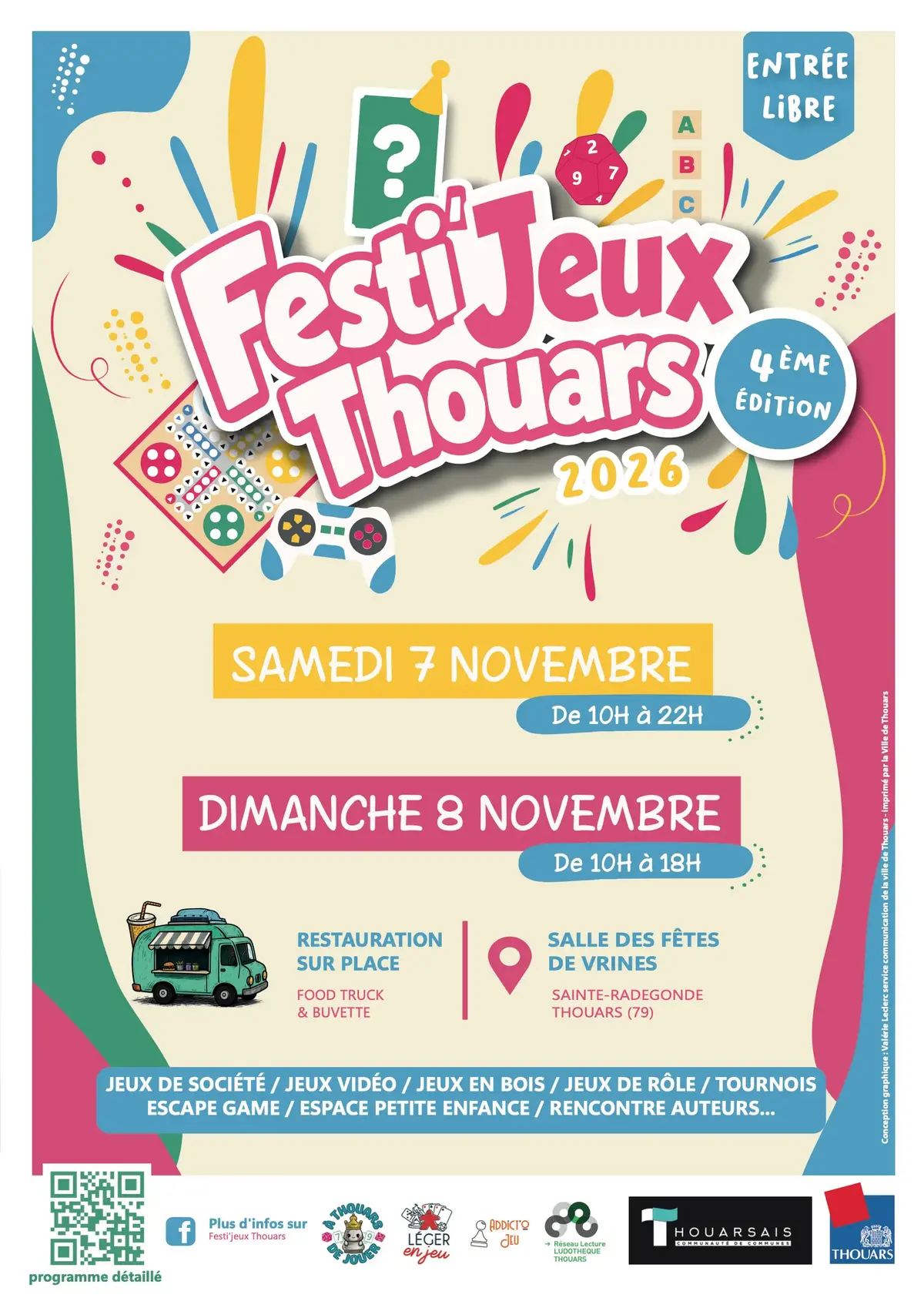 Affiche officielle Festi'jeux Thouars 2026