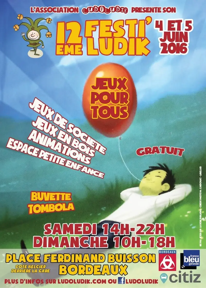 Affiche officielle Festi'Ludik 2016