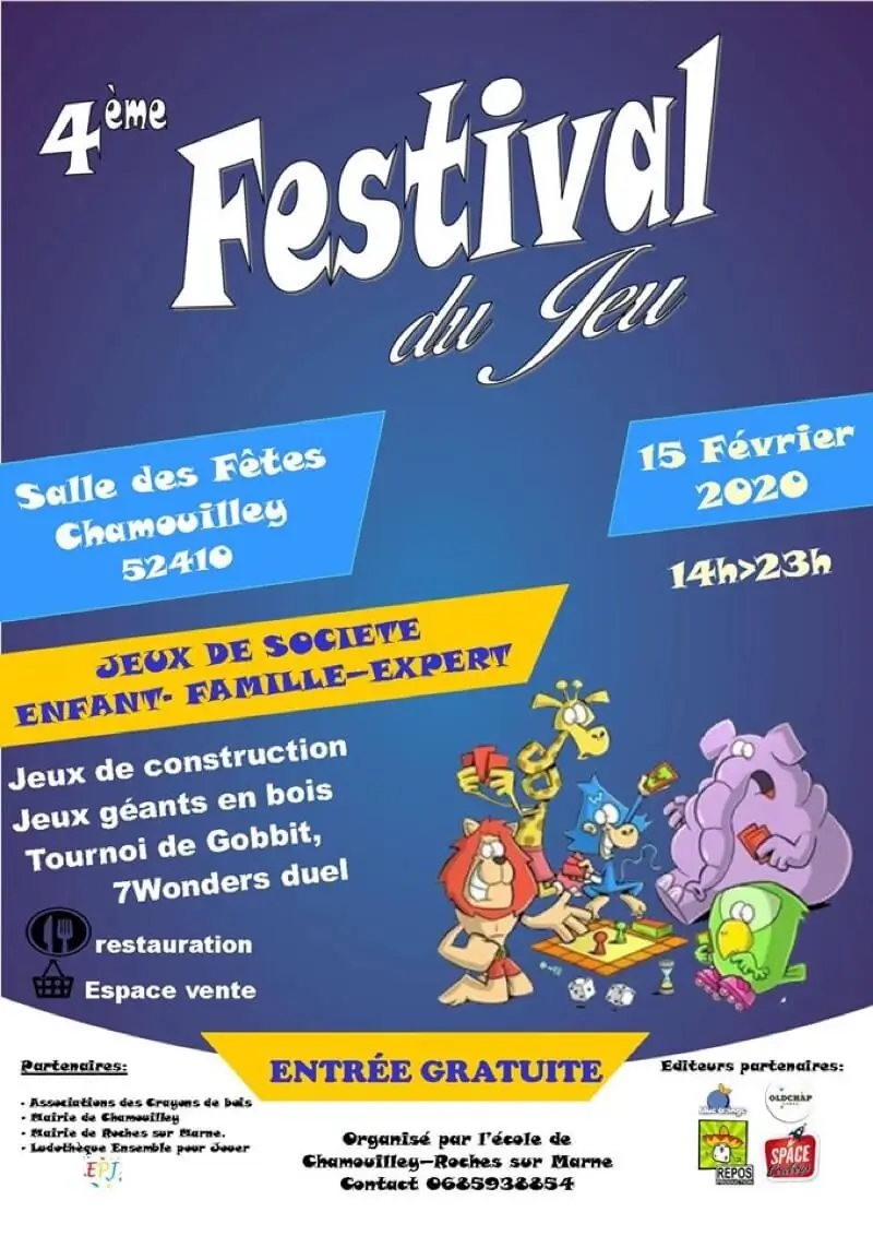 Affiche officielle Festival du jeu de Chamouilley 2020