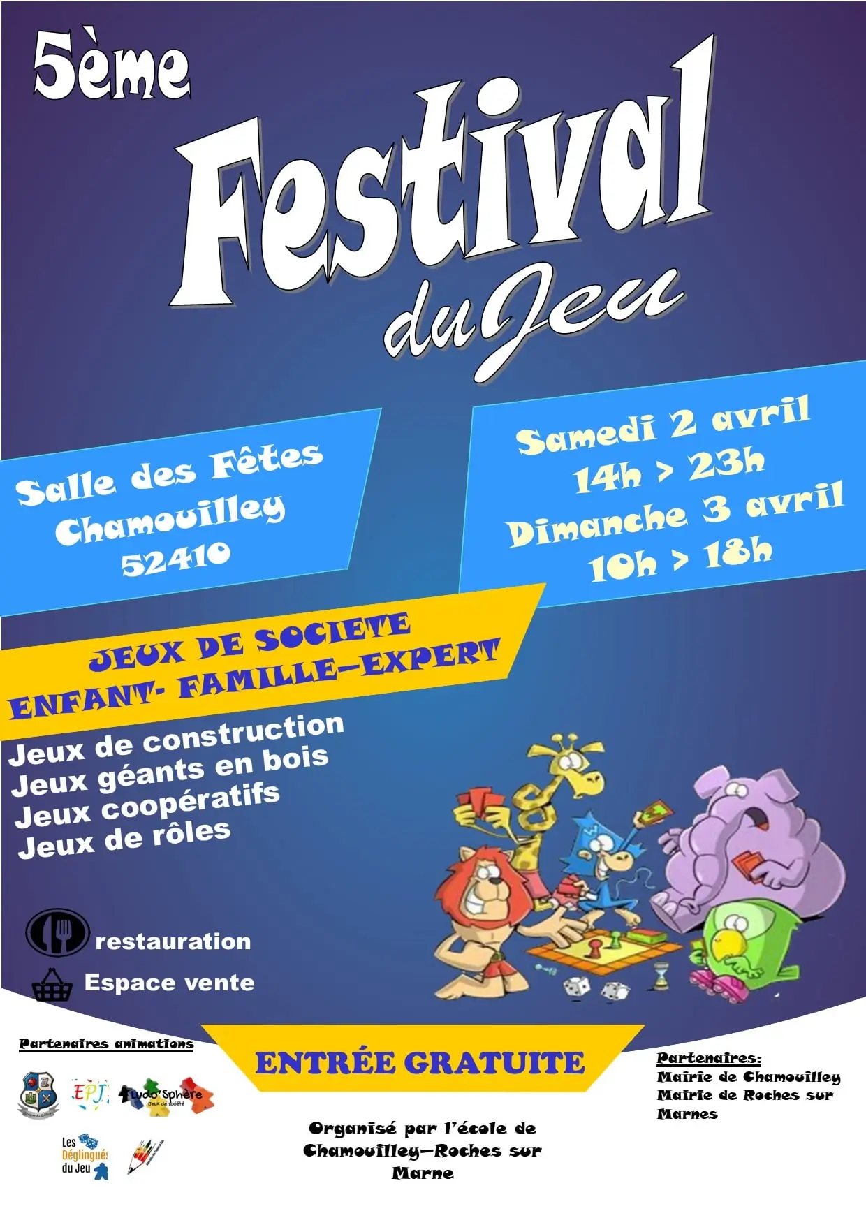 Affiche officielle Festival du jeu de Chamouilley 2022