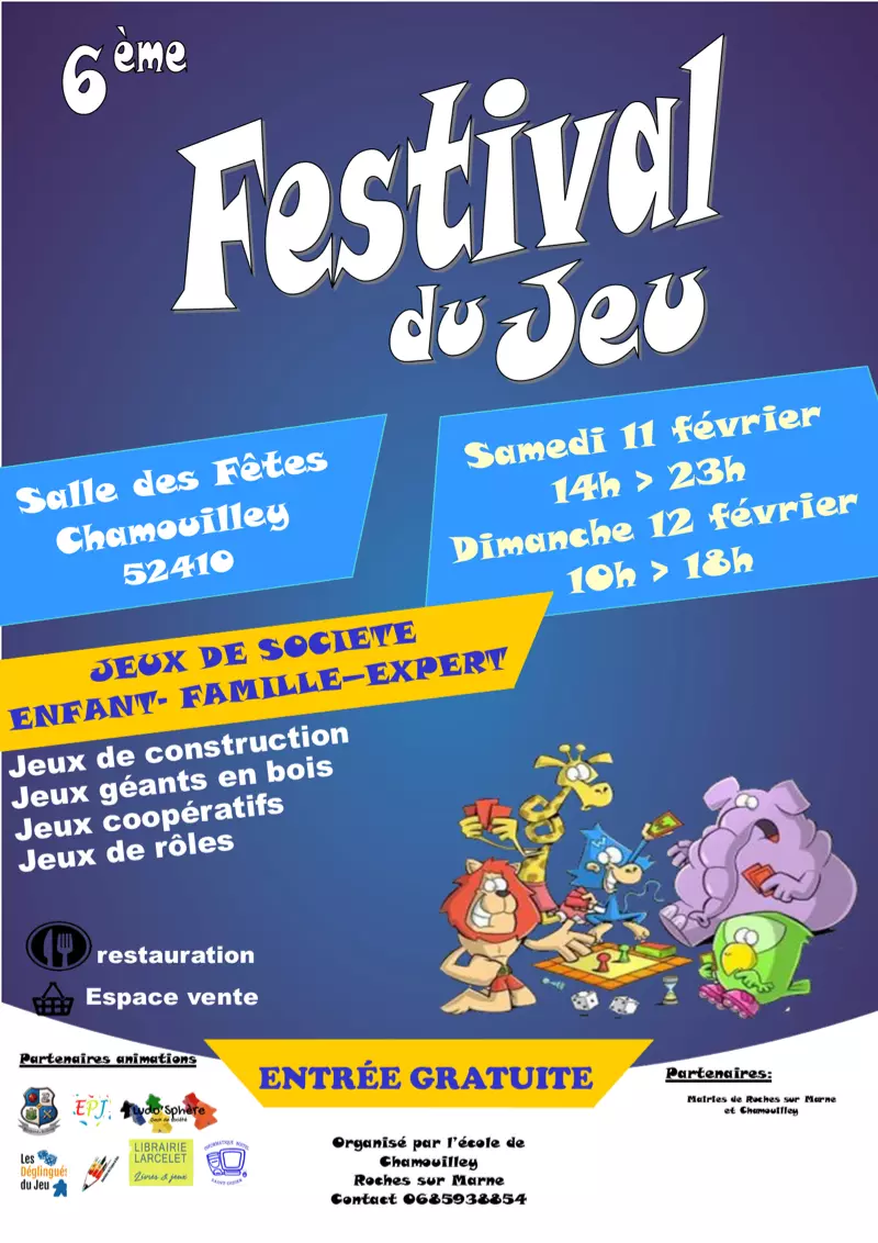 Affiche officielle Festival du jeu de Chamouilley 2023