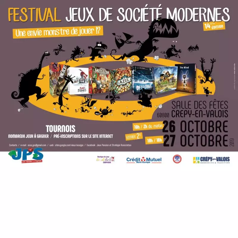 Affiche officielle Festival des jeux de sociÃ©tÃ© de CrÃ©py-en-Valois 2019