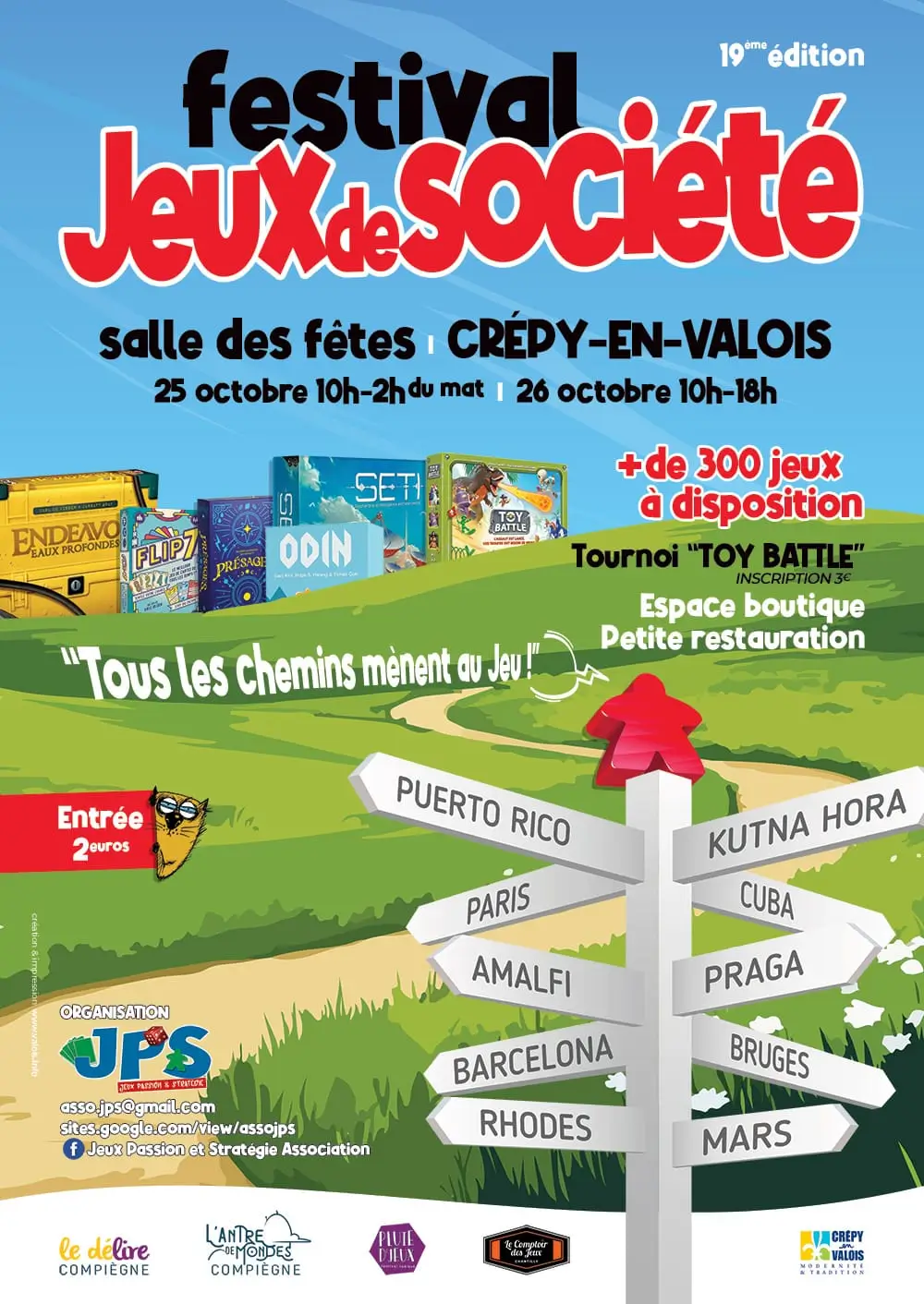Affiche officielle Festival des jeux de société de Crépy-en-Valois 2025